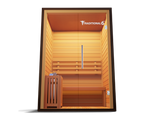 Medical Breakthrough Traditional 6 v2 sauna for three persons made from Hemlock wood, featuring advanced heat therapy and detox routine.