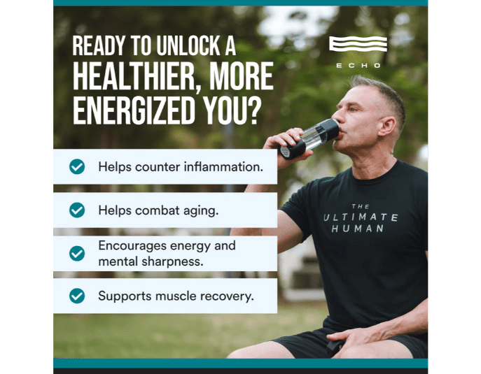 Echo Water Go+ Hydrogen Water Bottle - Portable, Durable, BPA - Free, Enhances Hydration 9X -  product_vendor - Peak Primal Wellness