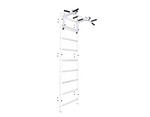 BenchK PB3B Steel Pull-Up Bar showcasing 6 grip positions and adjustable height, designed for versatile workouts.