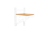 BenchK BT076M Beech Wood Desk for Wall Bars - A stylish and height adjustable minimalist desk ideal for modern interiors.