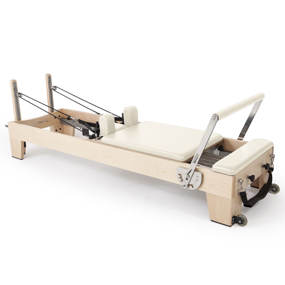 Elina Pilates Elite Reformer Bundle showcasing its premium stackable wood and steel design with adjustable features for ultimate versatility.