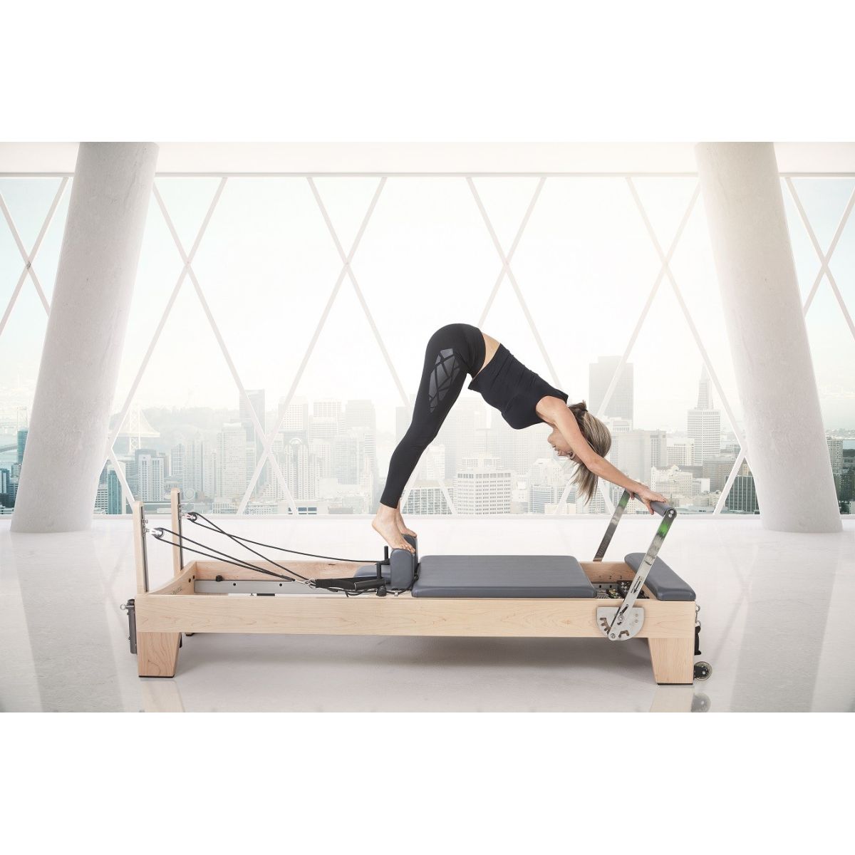 Elina Pilates Elite Cadillac Style Reformer Bundle with Half - Trapeze Tower, Jump Board & Custom Upholstery -  product_vendor - Peak Primal Wellness