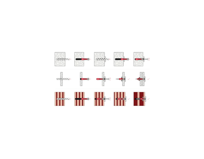 BenchK PS12 Expansion Plugs 10 x 80 – 12 - Piece Set for Solid Walls with Fischer Technology -  product_vendor - Peak Primal Wellness