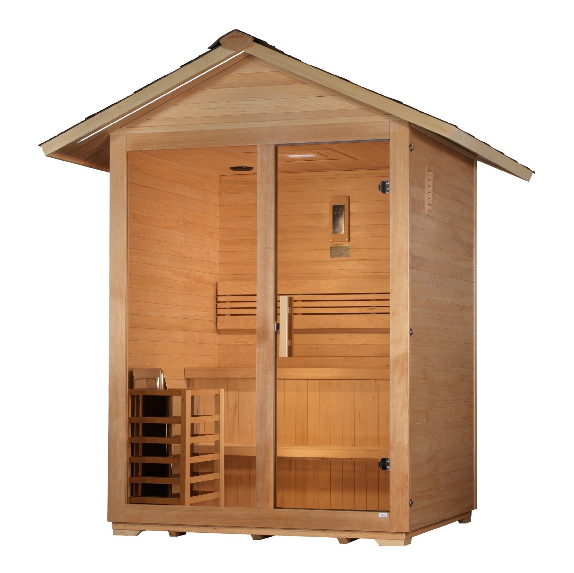 Golden Designs Arlberg 3 Person Traditional Outdoor Sauna (GDI - 8103 - 01) -  product_vendor - Peak Primal Wellness