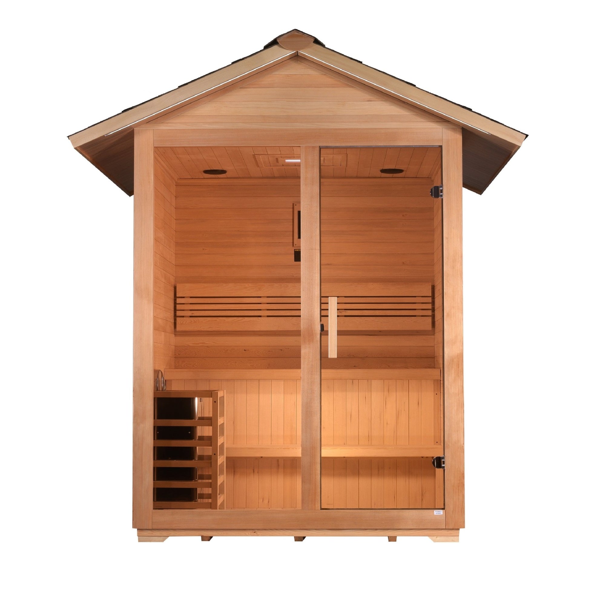 Golden Designs Arlberg 3 Person Traditional Outdoor Sauna (GDI - 8103 - 01) -  product_vendor - Peak Primal Wellness