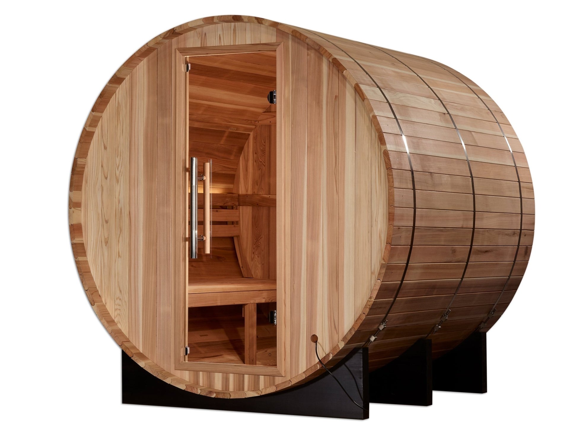 Golden Designs Arosa 4 Person Barrel Traditional Sauna (GDI - B004 - 01) -  product_vendor - Peak Primal Wellness