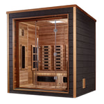 Golden Designs Visby 3 Person Outdoor - Indoor PureTech Hybrid Full Spectrum Sauna (GDI - 8223 - 01) -  product_vendor - Peak Primal Wellness