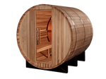 Golden Designs Zurich 4 Person Barrel with Bronze Privacy View Traditional Sauna (GDI - B024 - 01) -  product_vendor - Peak Primal Wellness