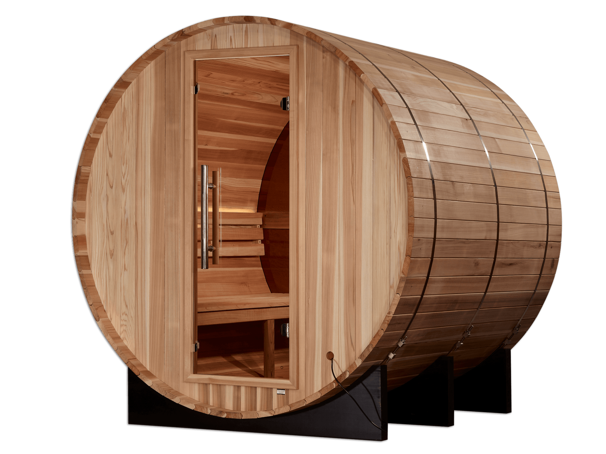 Golden Designs Zurich 4 Person Barrel with Bronze Privacy View Traditional Sauna (GDI - B024 - 01) -  product_vendor - Peak Primal Wellness