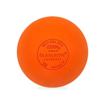 Gladiator Lacrosse® NOCSAE Certified Orange Lacrosse Ball showcasing its durable construction in a bright orange color for high visibility on the field.