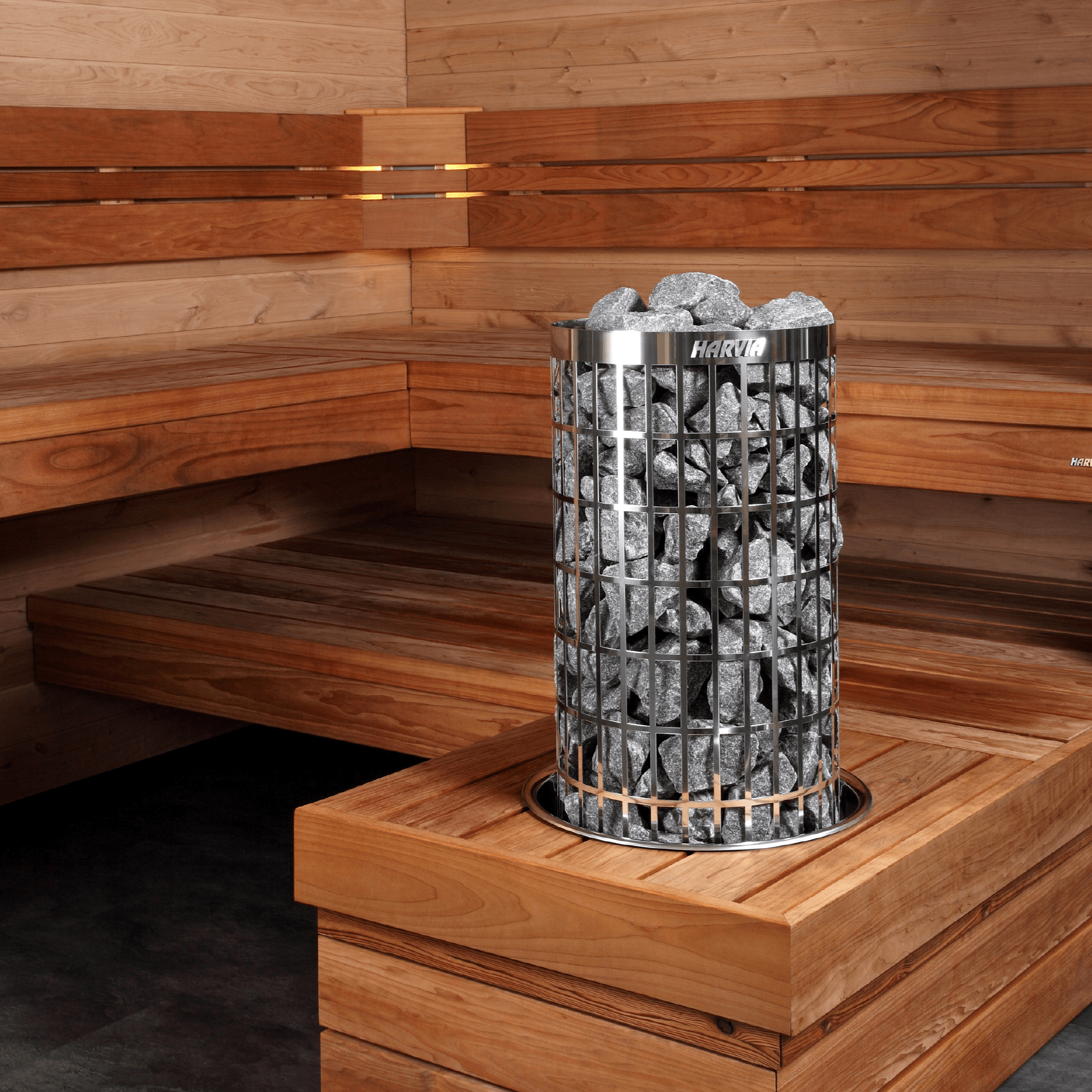 Harvia Cilindro PC60E Sauna Heater 6kW, 200 lbs Stone Capacity, Wi - Fi Enabled Control -  product_vendor - Peak Primal Wellness