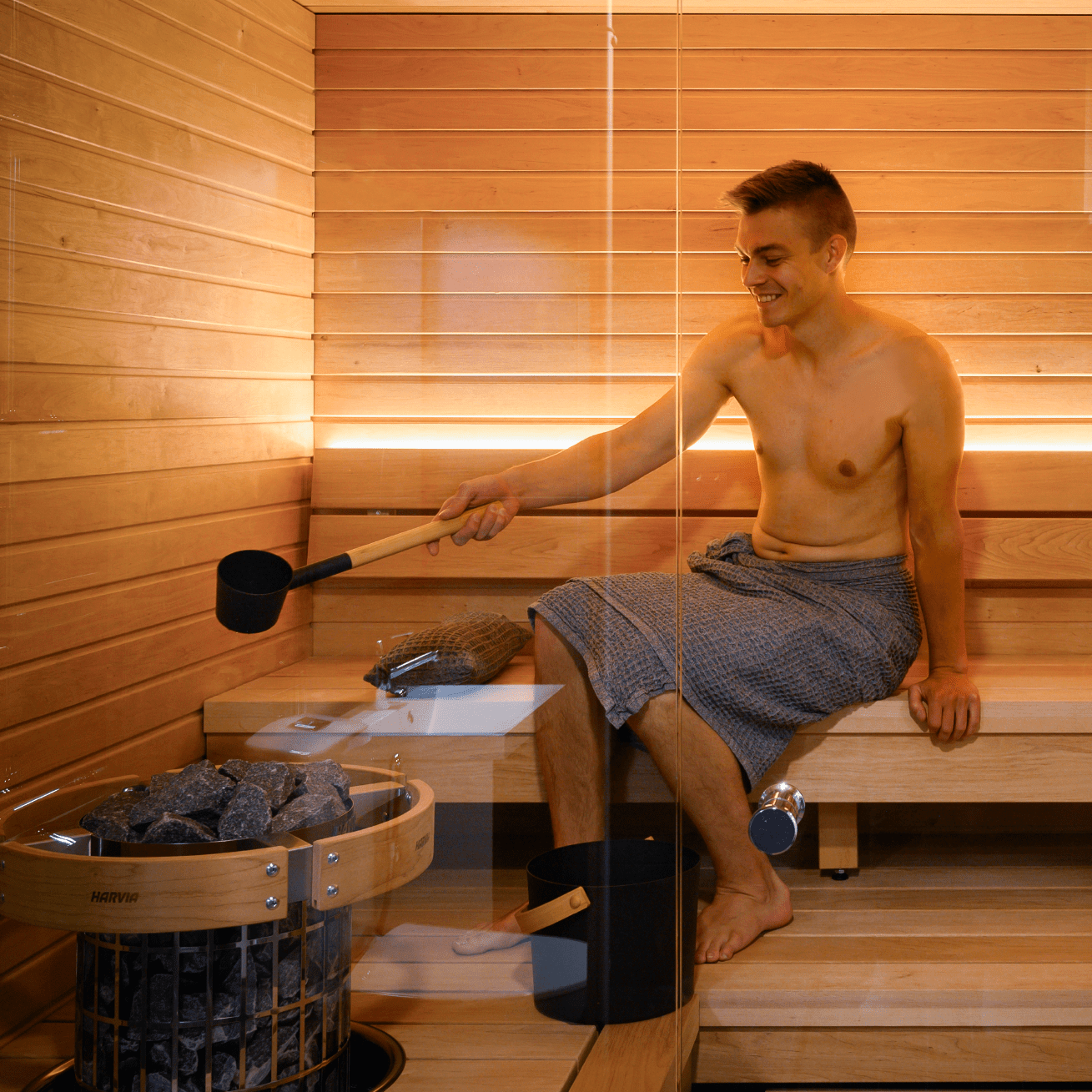 Harvia Cilindro PC60E Sauna Heater 6kW, 200 lbs Stone Capacity, Wi - Fi Enabled Control -  product_vendor - Peak Primal Wellness