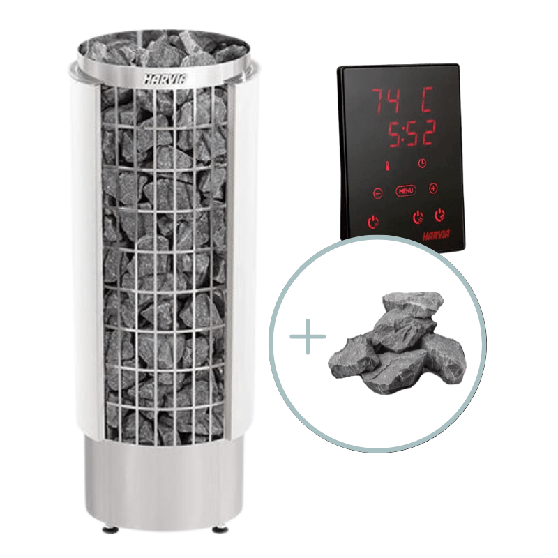 Harvia Cilindro PC60E Sauna Heater 6kW, 200 lbs Stone Capacity, Wi - Fi Enabled Control -  product_vendor - Peak Primal Wellness