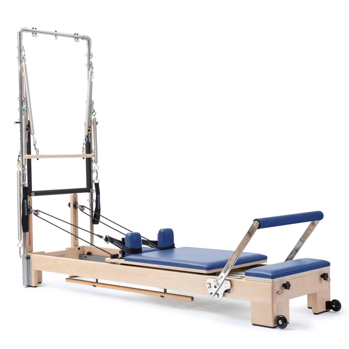Elina Pilates Lignum Reformer with Tower - Durable Beechwood, Adjustable Foot Bar & Springs, Essentials Kit -  product_vendor - Peak Primal Wellness