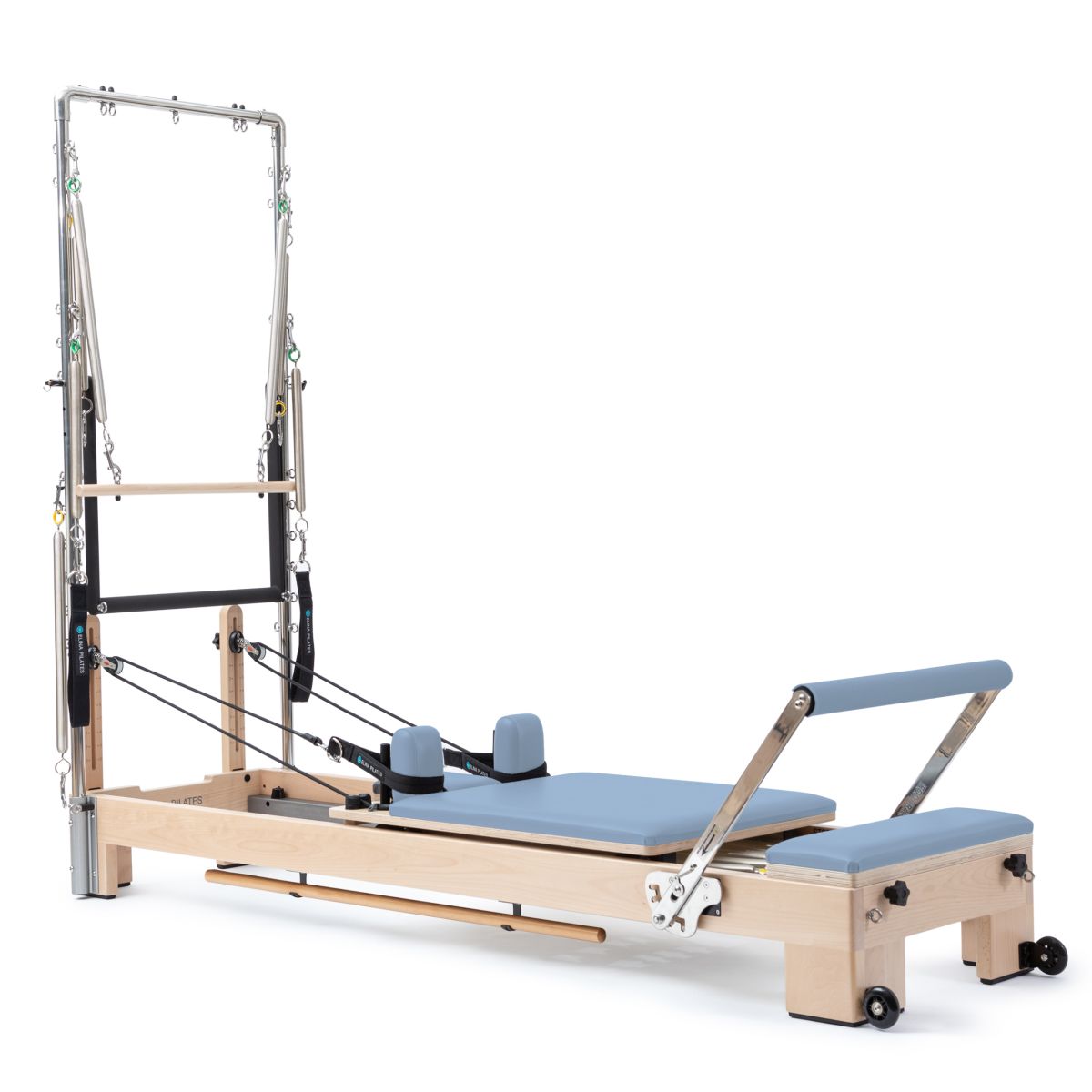 Elina Pilates Lignum Reformer with Tower - Durable Beechwood, Adjustable Foot Bar & Springs, Essentials Kit -  product_vendor - Peak Primal Wellness