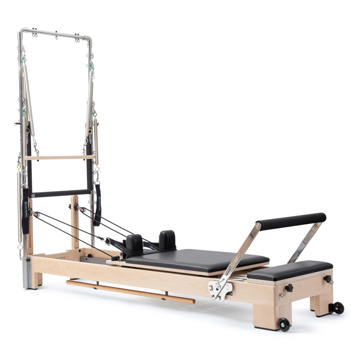 Elina Pilates Lignum Reformer with Tower - Durable Beechwood, Adjustable Foot Bar & Springs, Essentials Kit -  product_vendor - Peak Primal Wellness