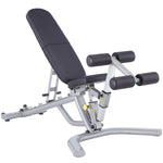 Steelflex NFID Flat Incline Decline Bench showcasing its adjustable settings and sturdy steel frame, perfect for versatile workouts at home or in the gym.