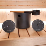 SaunaLife Accessory Package 5 - Aluminum Bucket, Bamboo Ladle & Thermometer for Ultimate Relaxation - product_vendor - Peak Primal Wellness
