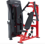 Steelflex JGBP100 Chest Press Machine designed for effective upper body workouts targeting chest, shoulders, and arms.