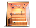 Medical Breakthrough 9 Traditional Sauna for 3-6 People featuring durable Hemlock wood and LED controls.