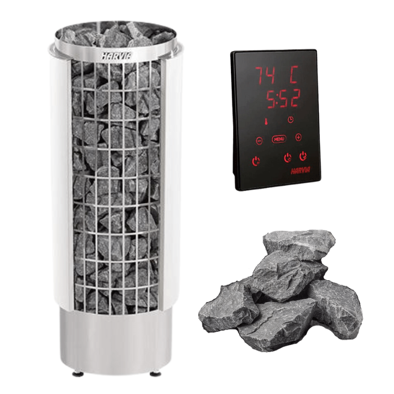 Harvia Cilindro PC90E 9kW Sauna Heater with Digital Control for 141 - 494 cu ft Spaces, Energy Efficient -  product_vendor - Peak Primal Wellness