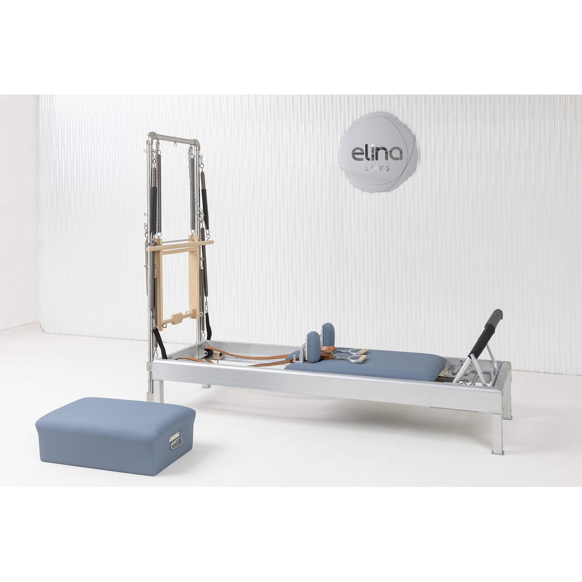 Elina Pilates 86" Classic Reformer With Tower - Aluminum, Leather Straps, Versatile Resistance -  product_vendor - Peak Primal Wellness