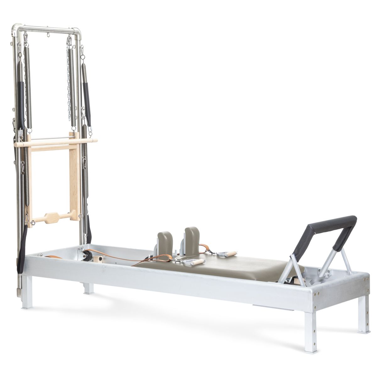 Elina Pilates 86" Classic Reformer With Tower - Aluminum, Leather Straps, Versatile Resistance -  product_vendor - Peak Primal Wellness