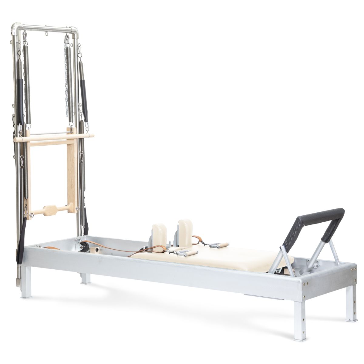 Elina Pilates 86" Classic Reformer With Tower - Aluminum, Leather Straps, Versatile Resistance -  product_vendor - Peak Primal Wellness