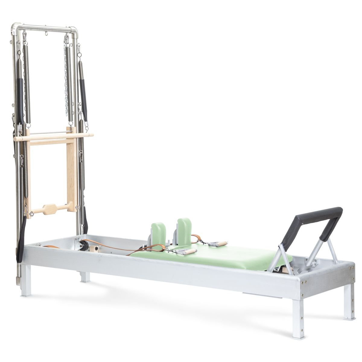 Elina Pilates 86" Classic Reformer With Tower - Aluminum, Leather Straps, Versatile Resistance -  product_vendor - Peak Primal Wellness