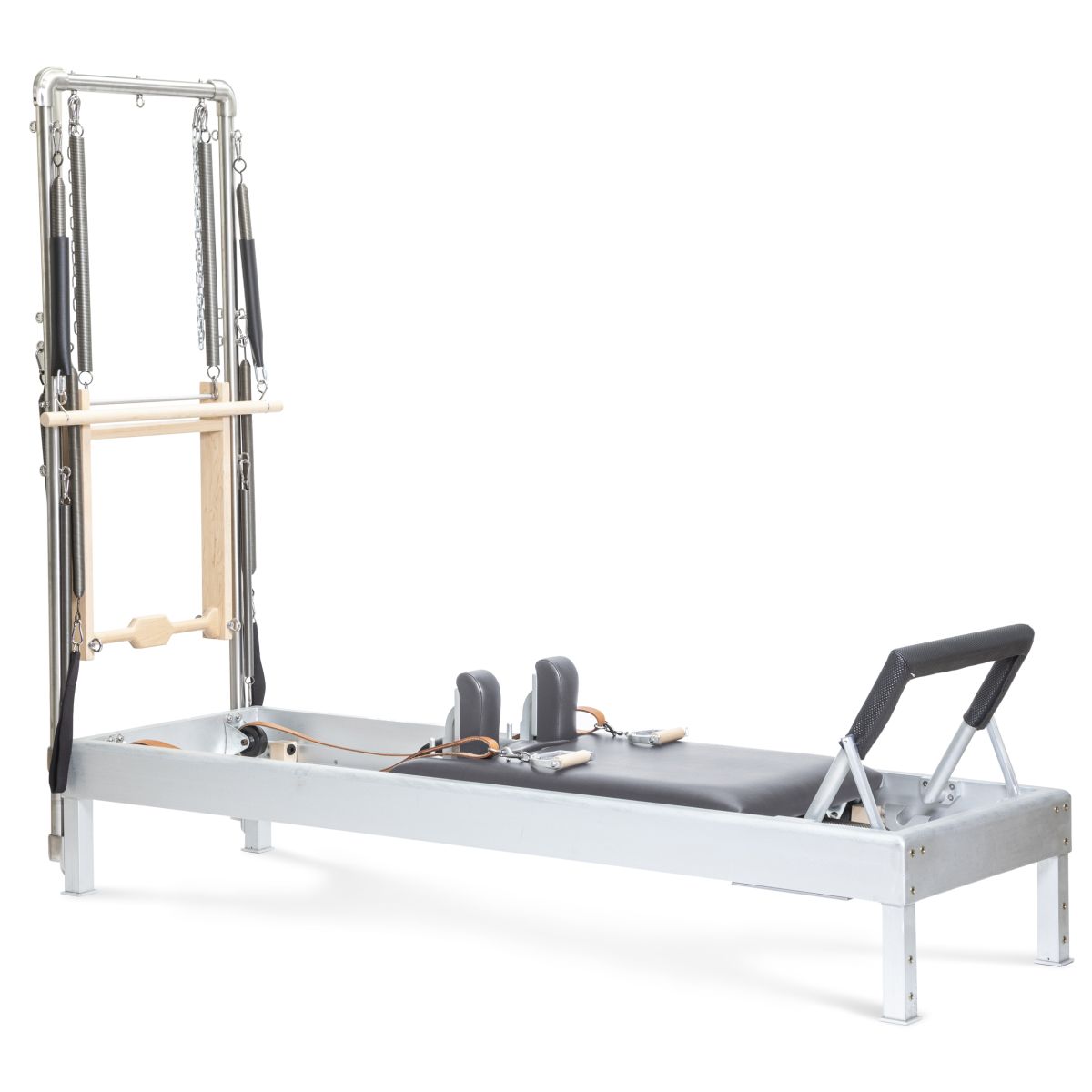 Elina Pilates 86" Classic Reformer With Tower - Aluminum, Leather Straps, Versatile Resistance -  product_vendor - Peak Primal Wellness