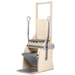 Elina Pilates® Combo Wunda Electric Chair showcasing its maple wood frame and adjustable resistance features for a personalized workout experience.