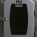 HUUM Glass HM Replacement Glass designed for HIVE Wood Mini Stove, showcasing its heat-resistant and durable features for easy installation.