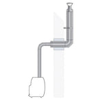 HUUM Thru-Wall Chimney Kit for Wood-Burning Sauna Stoves showing the modern design and premium materials used.