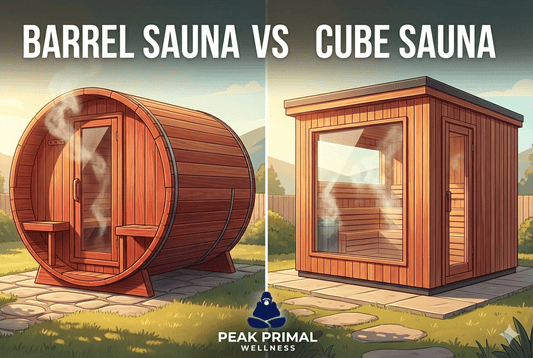 Barrel Sauna vs Cube Sauna - Peak Primal Wellness