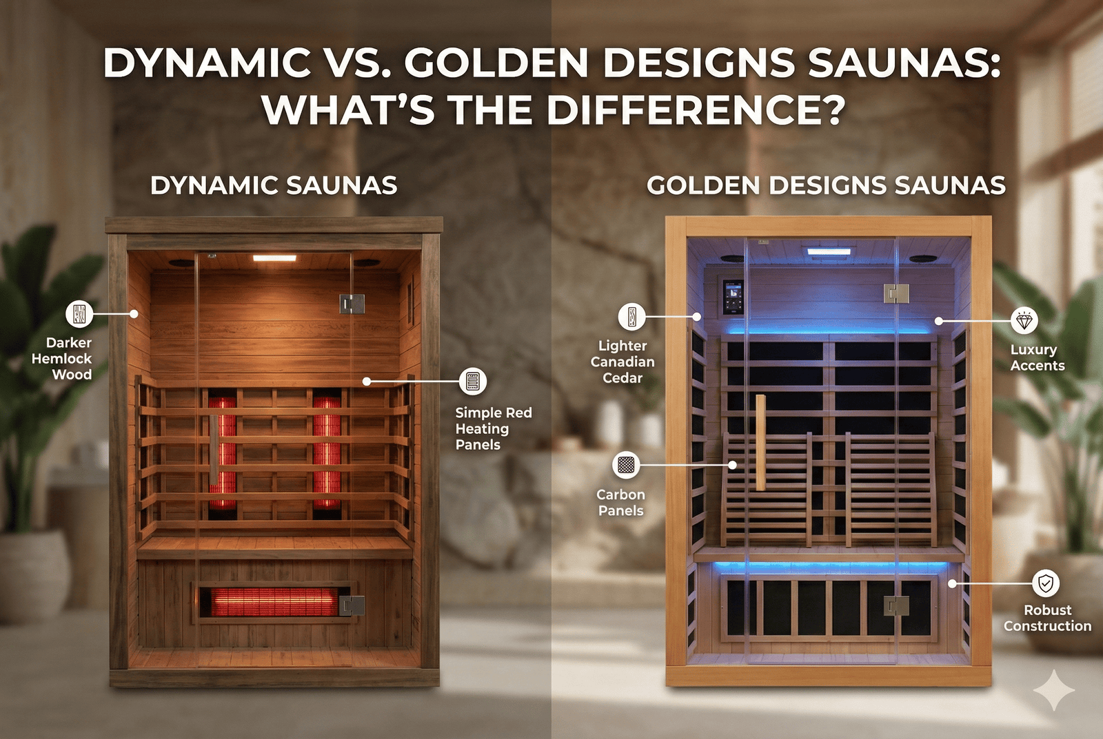 Dynamic vs. Golden Designs Saunas: What's the Difference? - Peak Primal Wellness