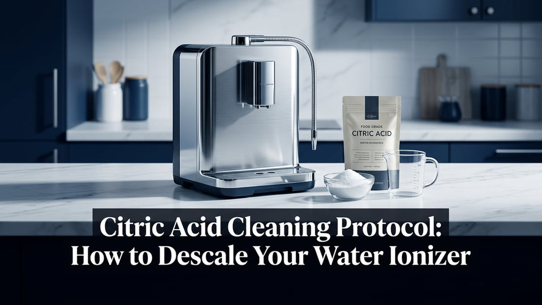 citric acid cleaning tips for water dispenser: hot water mixing, measuring 85g, storage
