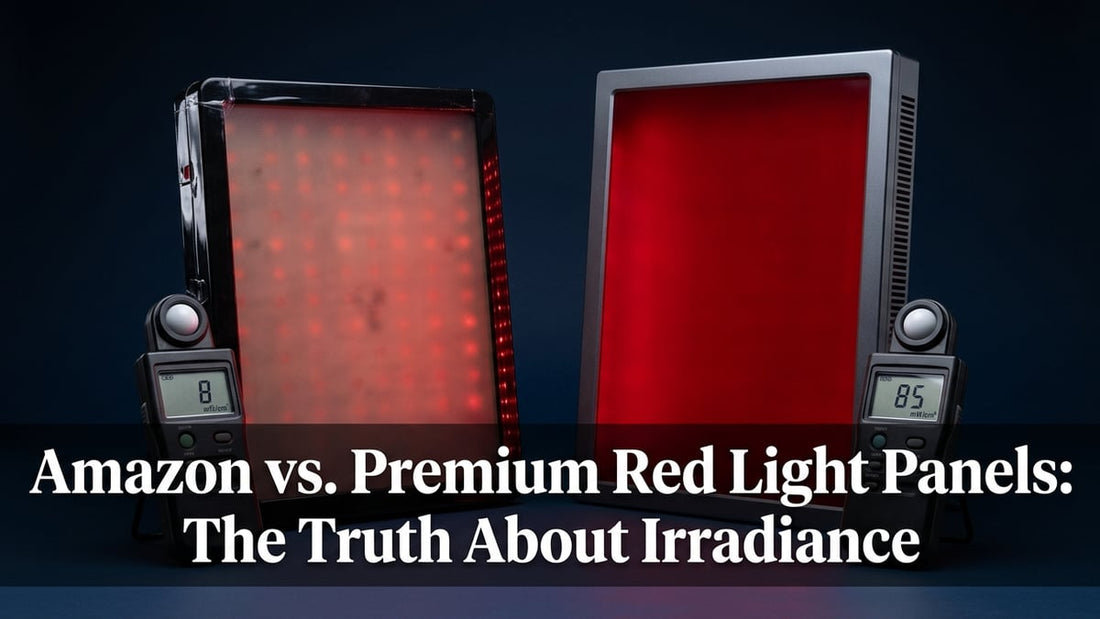 Amazon vs. Premium Red Light Panels: The Truth About Irradiance - Peak Primal Wellness