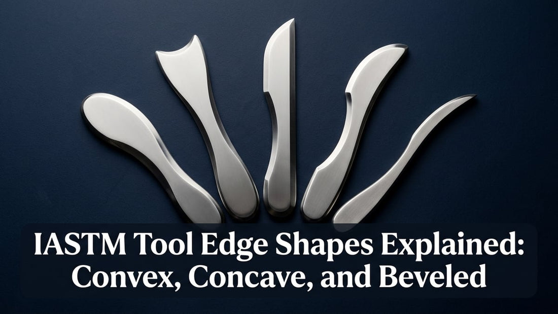 IASTM Tool Edge Shapes Explained: Convex, Concave, and Beveled - Peak Primal Wellness