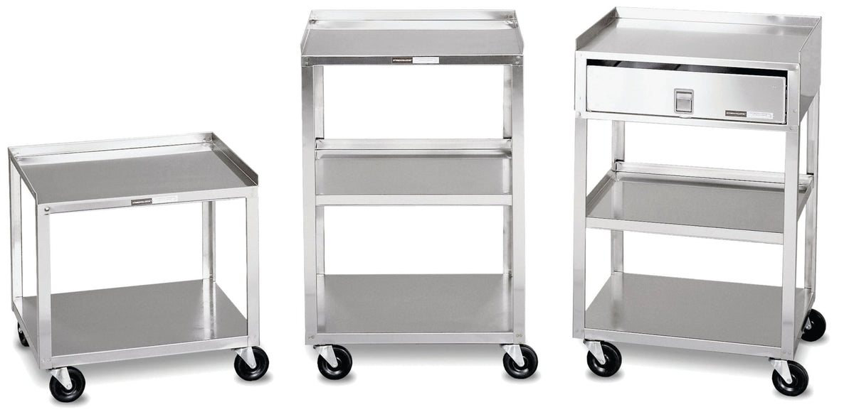 Amrex Mobile Stand - Stainless Steel - 2-shelf -  product_vendor - Peak Primal Wellness