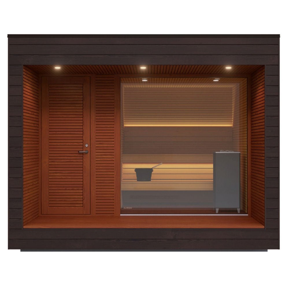 Auroom Natura 5-Person Outdoor Traditional Sauna Cabin w/ Changing Room -  product_vendor - Peak Primal Wellness