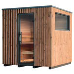 Auroom Garda 6-Person Outdoor Traditional Sauna Cabin Kit w/ Thermo-Pine Wood -  product_vendor - Peak Primal Wellness