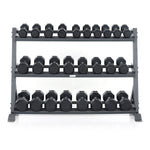 Granite Series Horizontal Dumbbell Rack, Three Tier