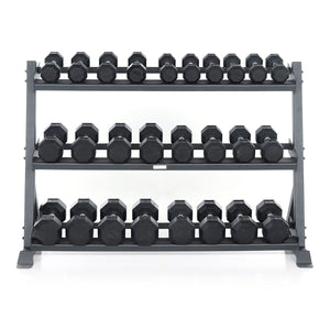 Granite Series Horizontal Dumbbell Rack, Three Tier