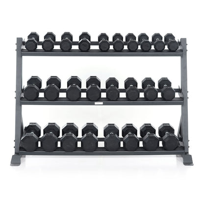 Granite Series Horizontal Dumbbell Rack, Three Tier