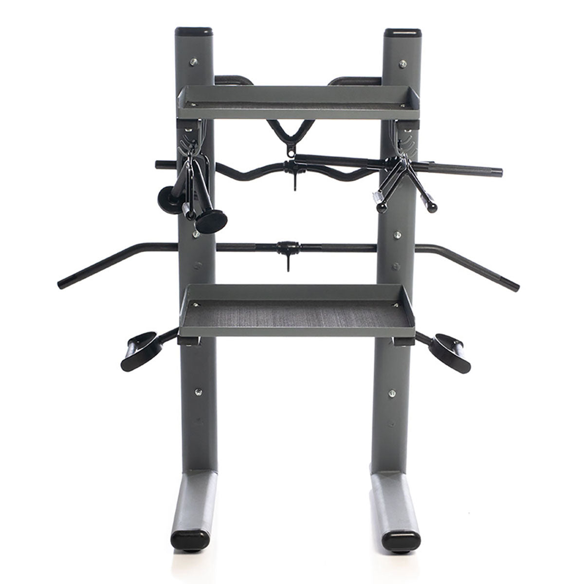 Black Chrome Cable Attachment Bar Storage Rack w/ 9 Cable Attachment Bars