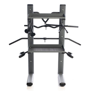 Black Chrome Cable Attachment Bar Storage Rack w/ 9 Cable Attachment Bars