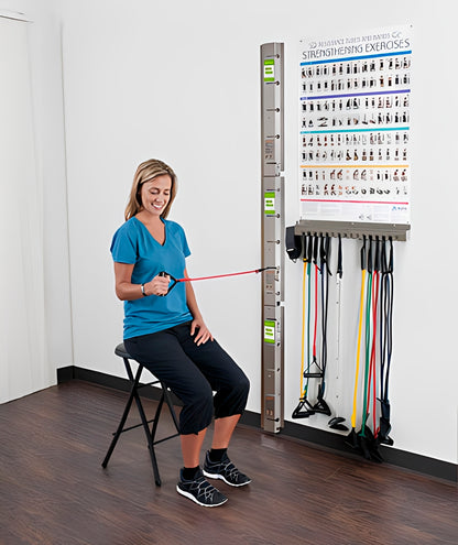 Web-Slide Exercise Rail, Stainless Steel, 3 Rails, 28" Each/84" Total, Deluxe Set