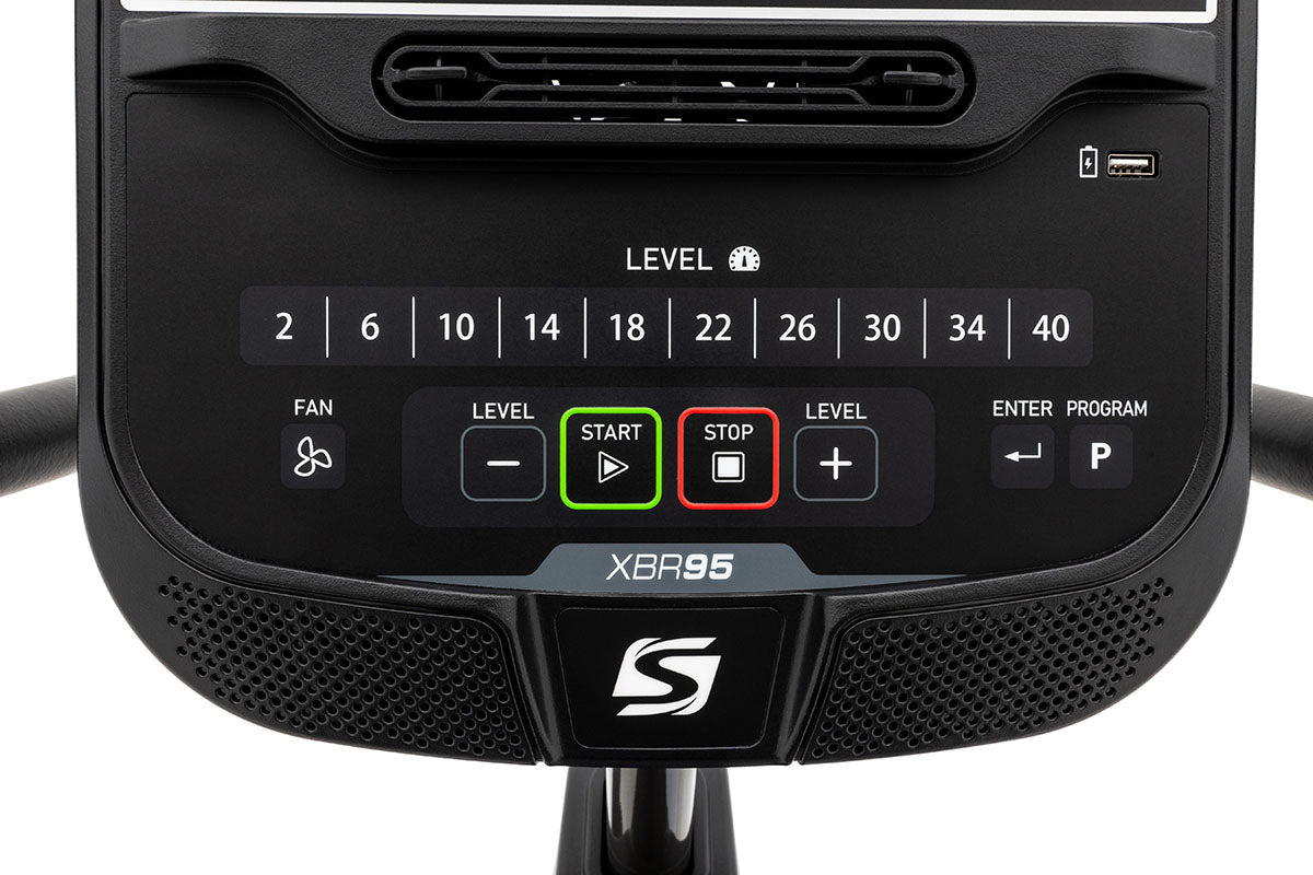 Spirit, XBR95 Recumbent Bike, 57" x 30" x 57"
