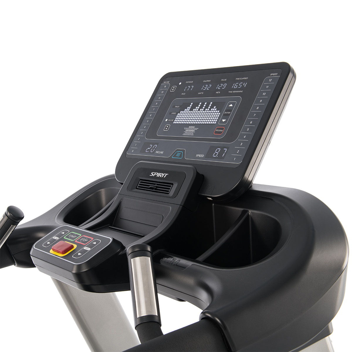Spirit, CT800 Treadmill, 84" x 36" x 61"