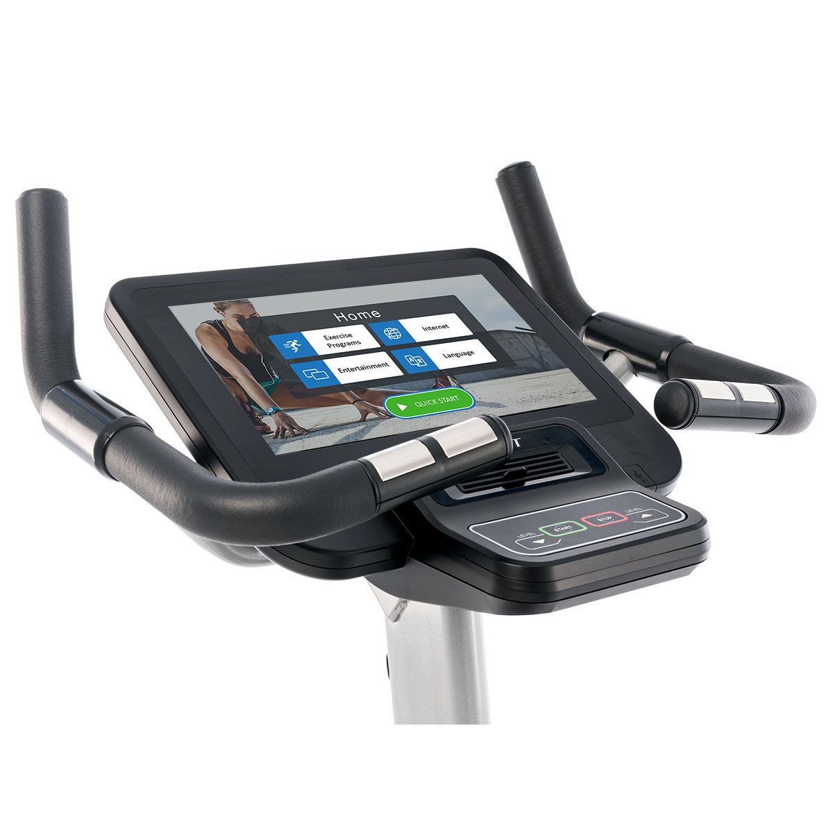 Spirit, CU800ENT Upright Bike, 78" x 28" x 67"